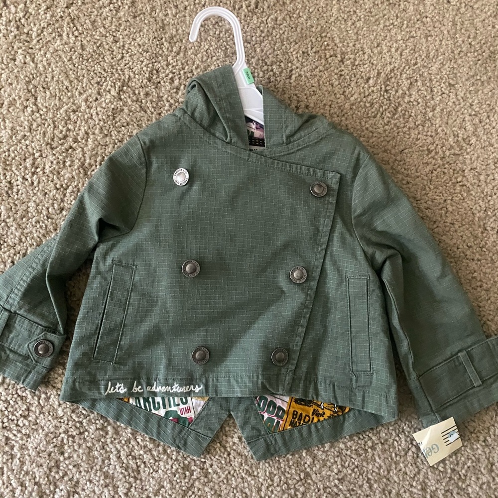 Cute baby army green jacket
